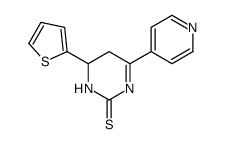 4-pyridin-4-yl-6-thiophen-2-yl-5,6-dihydro-1H-pyrimidine-2-thione Structure