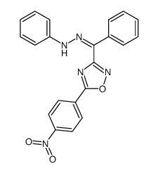 N-[1-[5-(4-Nitro-phenyl)-[1,2,4]oxadiazol-3-yl]-1-phenyl-meth-(Z)-ylidene]-N'-phenyl-hydrazine结构式