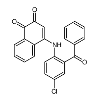 4-(2-benzoyl-4-chloroanilino)naphthalene-1,2-dione结构式