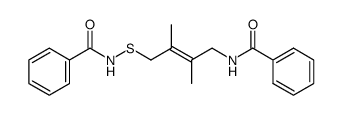 N,N'-Dibenzoyl-4-amino-2,3-dimethyl-2-butene-1-sulfenamide结构式