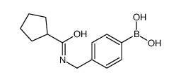 B-[4-[[(环戊基羰基)氨基]甲基]苯基]硼酸结构式