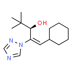 alpha-tert-butyl-[R-(E)]-beta-(cyclohexylmethylene)-1H-1,2,4-triazol-1-ethanol结构式