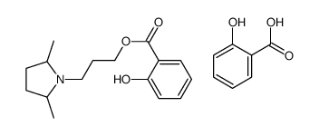 salicylic acid, compound with 3-(2,5-dimethyl-1-pyrrolidinyl)propyl salicylate (1:1) Structure