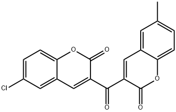 6-chloro-3-(6-methyl-2-oxo-2H-chromene-3-carbonyl)-2H-chromen-2-one Structure