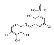 5-chloro-2-hydroxy-3-[2-(2-hydroxy-3,4-dioxocyclohexa-1,5-dien-1-yl)hydrazinyl]benzenesulfonic acid结构式