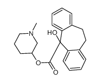 (1-methylpiperidin-3-yl) 11-hydroxy-5,6-dihydrodibenzo[1,2-a:1',2'-e][7]annulene-11-carboxylate结构式