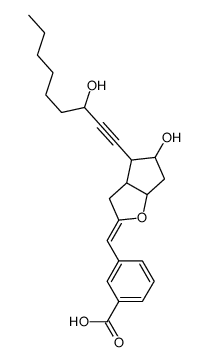 3-[(E)-[5-hydroxy-4-(3-hydroxynon-1-ynyl)-3,3a,4,5,6,6a-hexahydrocyclopenta[b]furan-2-ylidene]methyl]benzoic acid结构式