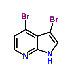 3,4-二溴-7-氮杂吲哚结构式