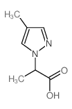 2-(4-甲基-1H-吡唑-1-基)丙酸结构式