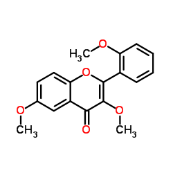 3,6-Dimethoxy-2-(2-methoxyphenyl)-4H-chromen-4-one Structure