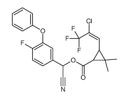 [(S)-cyano-(4-fluoro-3-phenoxyphenyl)methyl] (1R,3R)-3-[(Z)-2-chloro-3,3,3-trifluoroprop-1-enyl]-2,2-dimethylcyclopropane-1-carboxylate Structure