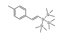 (E)-1-(1,1,1,3,3,3-hexamethyl-2-(trimethylsilyl)trisilan)-2-(4-methyl)benzene Structure