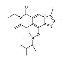 ethyl 7-allyl-8-([dimethyl(1,1,2-trimethylpropyl)silyl]oxy)-2,3-dimethylimidazo[1,2-a]pyridine-6-carboxylate Structure