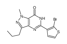 5-(2-溴噻吩-3-基)-1-甲基-3-丙基-1H-吡唑并[4,3-d]嘧啶-7(6H)-酮结构式