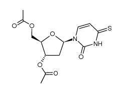 3',5'-bis-O-acetyl-4-thio-2'-deoxyuridine结构式