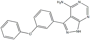3-(3-phenoxyphenyl)-1H-pyrazolo[3,4-d]pyrimidin-4-amine Structure