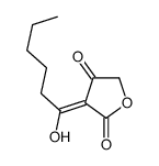 3-(1-hydroxyhexylidene)oxolane-2,4-dione结构式