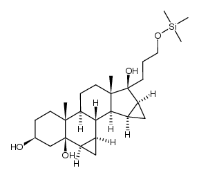 17α-[3-(trimethylsilanyloxy)propyl]-6β,7β,15β,16β-dimethylen-5β-androstane-3β,5,17β-triol结构式