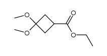 ethyl 3,3-dimethoxycyclobutanecarboxylate结构式