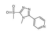 4-甲基-5-甲基磺酰基-3-(4-吡啶)-4H-1,2,4-噻唑结构式