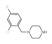 1-(2-CHLORO-4-FLUORO-BENZYL)-PIPERAZINE Structure
