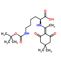 N6-(叔丁氧羰基)-N2-(1-(4,4-二甲基-2,6-二氧代环己叉基)乙基)-L-赖氨酸结构式
