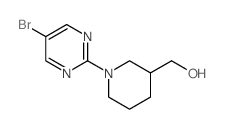 1-(5-溴嘧啶-2-基)-3-羟甲基哌啶结构式