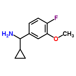 1-Cyclopropyl-1-(4-fluoro-3-methoxyphenyl)methanamine结构式