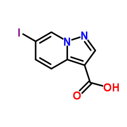 6-碘吡唑并[1,5-A]吡啶-3-羧酸结构式