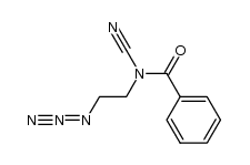 N-(2-azidoethyl)-N-cyanobenzamide结构式