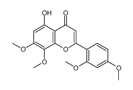 2-(2,4-dimethoxyphenyl)-5-hydroxy-7,8-dimethoxychromen-4-one结构式