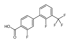2-fluoro-4-[2-fluoro-3-(trifluoromethyl)phenyl]benzoic acid Structure