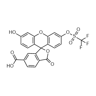 3’-Hydroxy-3-Oxo-6’-[[(Trifluoromethyl)Sulfonyl]Oxy]Spiro[Isobenzofuran-1(3H),9’-[9H]Xanthene]-6-Carboxylic Acid Structure