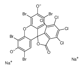 disodium,2',4',5',7'-tetrabromo-4,5,6,7-tetrachloro-3-oxospiro[2-benzofuran-1,9'-xanthene]-3',6'-diolate结构式