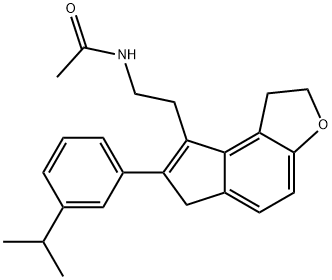 N-{2-[7-(3-Isopropylphenyl)-1,6-dihydro-2H-indeno[5,4-b]-furan-8-yl]ethyl}acetaMide结构式