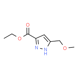 5-(甲氧基甲基)-1H-吡唑-3-羧酸乙酯结构式