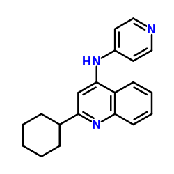 2-Cyclohexyl-N-(4-pyridinyl)-4-quinolinamine结构式