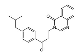 3-[3-[4-(2-methylpropyl)phenyl]-3-oxopropyl]quinazolin-4-one结构式