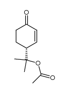 (R)-4-[(1-acetoxy-1-methyl)ethyl]-2-cyclohexenone Structure