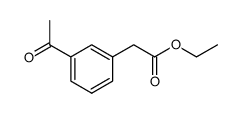 ethyl 2-(3-acetylphenyl)acetate结构式