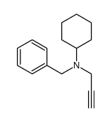 N-benzyl-N-prop-2-ynylcyclohexanamine Structure