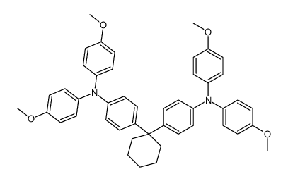 4-[1-[4-(4-methoxy-N-(4-methoxyphenyl)anilino)phenyl]cyclohexyl]-N,N-bis(4-methoxyphenyl)aniline结构式