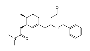 2-((1S,6S)-3-((R)-2-(benzyloxy)-4-oxobutyl)-6-methylcyclohex-2-en-1-yl)-N,N-dimethylacetamide结构式
