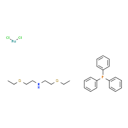 二氯三苯基膦[双(2-(乙硫基)乙基)胺]钌(II)结构式
