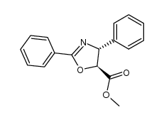 methyl (4R,5S)-2,4-diphenyl-4,5-dihydro-1,3-oxazole-5-carboxylate结构式