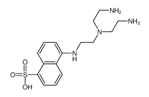 5-(2-(bis(2-aminoethyl)amino)ethylamino)naphthalene-1-sulfonic acid structure