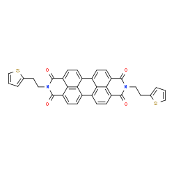 N,N'-二(噻吩-2-基)乙基-3,4,9,10-per二羧酰亚胺结构式