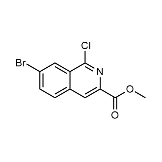 7-溴-1-氯异喹啉-3-羧酸甲酯结构式