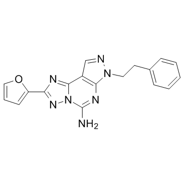2-(2-呋喃基)-7-(2-苯基乙基)-7H-吡唑并[4,3-e][1,2,4]噻唑并[1,5-c]嘧啶-5-胺图片