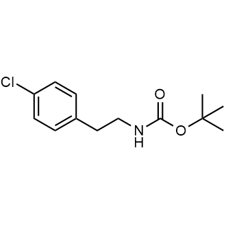 (4-氯苯乙基)氨基甲酸叔丁酯结构式